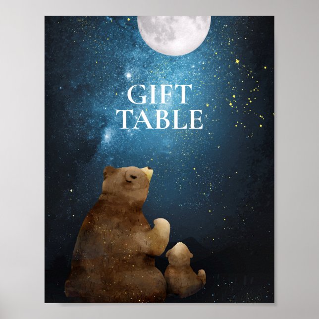Póster Cute Bear Twinkle Little Star Gift Table (Frente)