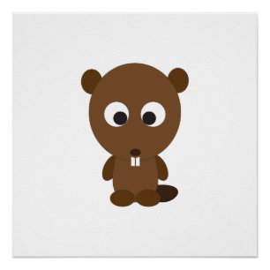 Póster Cute Beaver