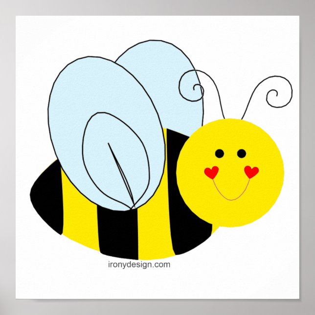 Póster Cute Bee (Frente)
