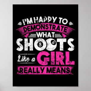Póster Cute Billiards Mujeres Camisa Gracioso Regalo Para