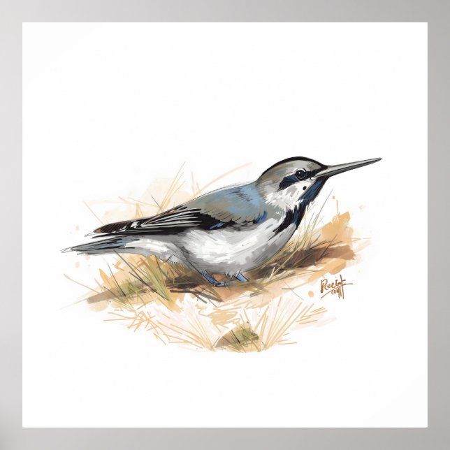 Póster cute bird (Frente)