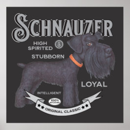 Póster Cute Black Schnauzer