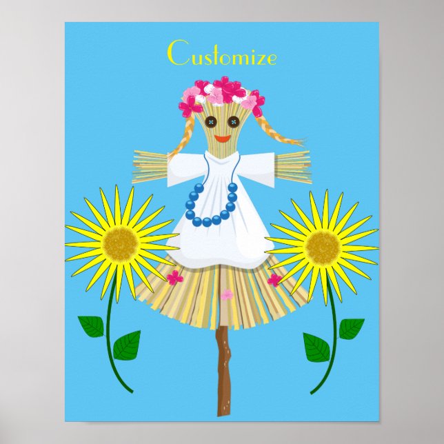 Póster Cute Blonde Pigtails Scarecrow (Frente)