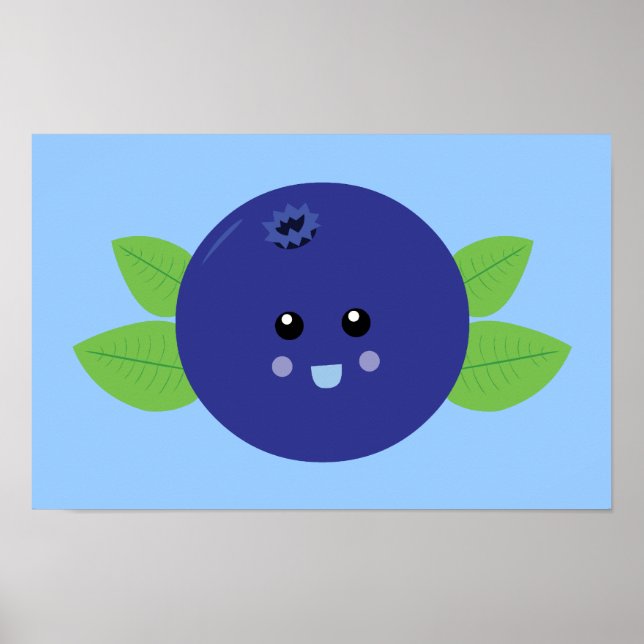 Póster Cute Blueberry (Frente)