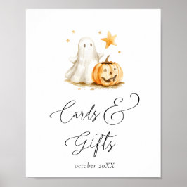 Póster Cute Boo Halloween Tarjetas y Regalos Baby Shower