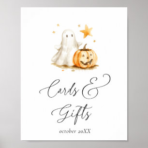 Póster Cute Boo Halloween Tarjetas y Regalos Baby Shower
