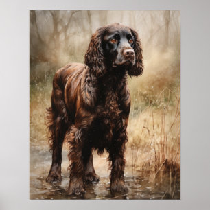 Póster Cute Boykin Spaniel Dog Art Print Poster