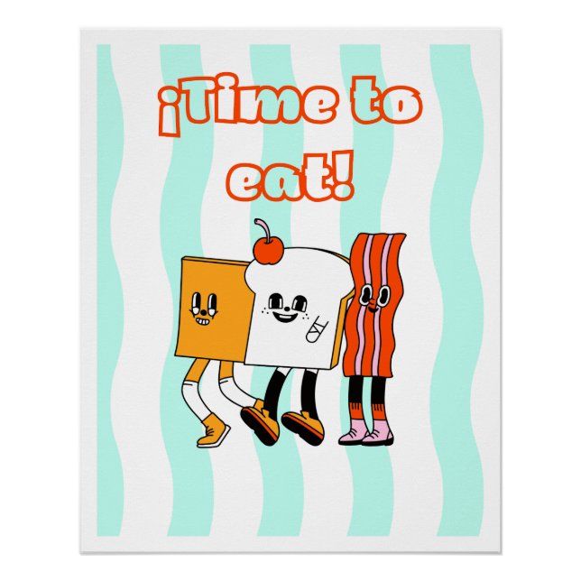 Poster Cute Breakfast Friends Vibes (Anverso)