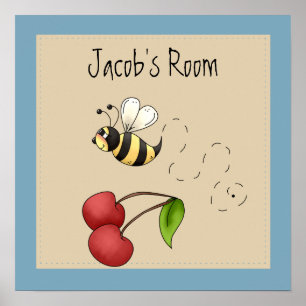 Póster Cute Bumble Bee Personalizado