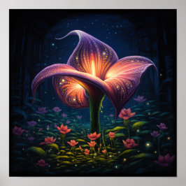 Póster Cute Calla Llily Flower Art— Florismo Lily