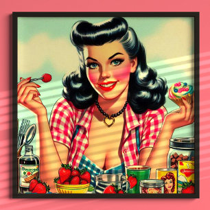 Póster Cute Candy Pinup