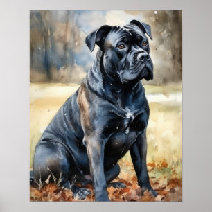 Póster Cute Cane Corse Dog Art Print Poster