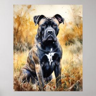 Póster Cute Cane Corso Dog Art Print Poster