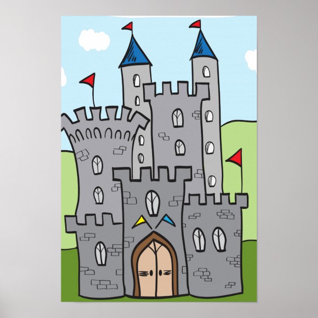 Póster Cute Cartoon Castle (Frente)