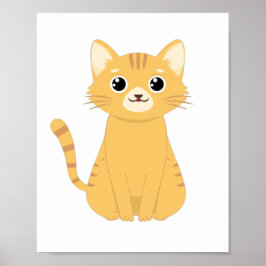 Póster Cute Cat Kawaii