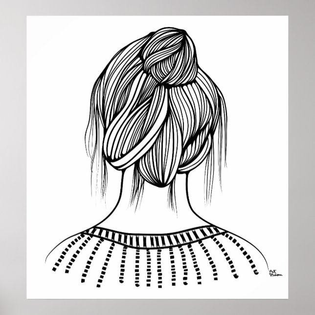 Póster Cute Chica Hairstyle (Frente)