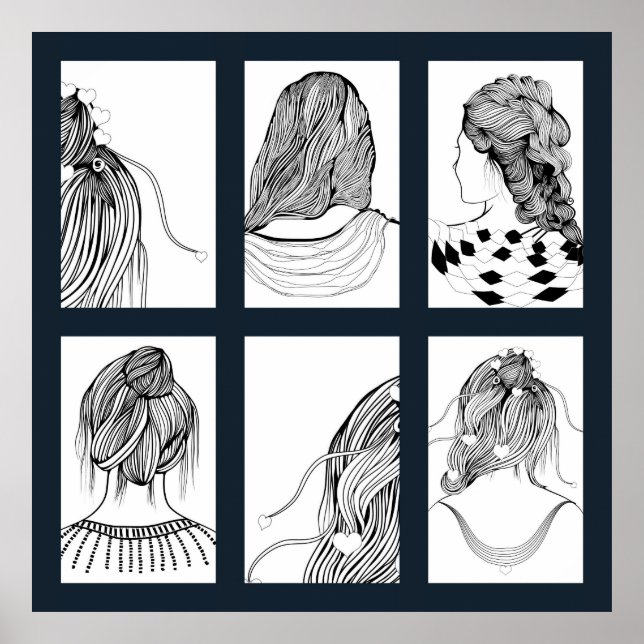 Póster Cute Chica Hairstyle (Frente)