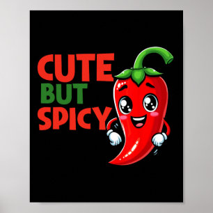 Póster Cute Chili Divertido Lindo Pero Picante By1