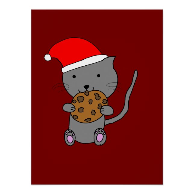 Póster Cute Christmas Cat (Anverso)