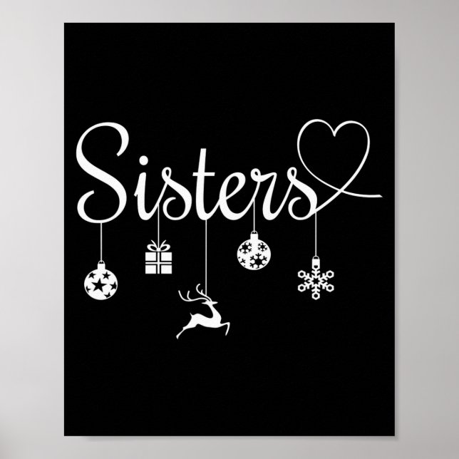 Póster Cute Christmas Sisters  (Frente)