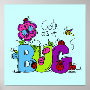 Póster Cute como un error