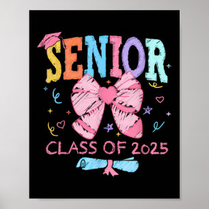 Póster Cute Coquette Bow Senior 2025 Cl De Graduación 202