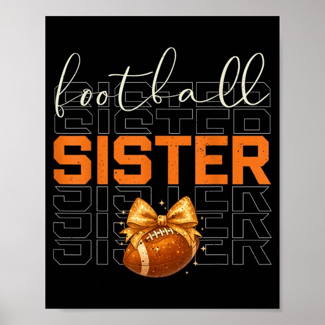 Póster Cute Coquette Bow Srt Fantasy Football Sister Foot (Frente)