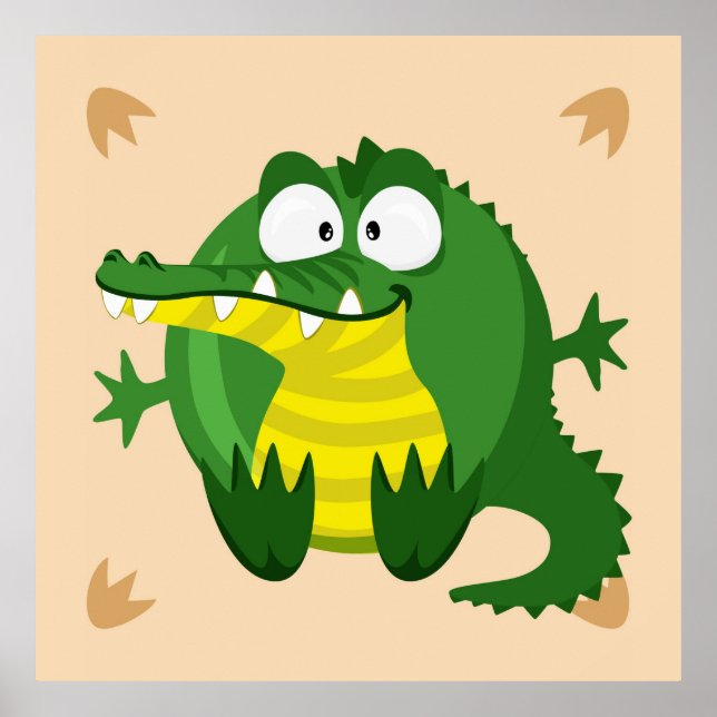 Póster Cute crocodile (Frente)