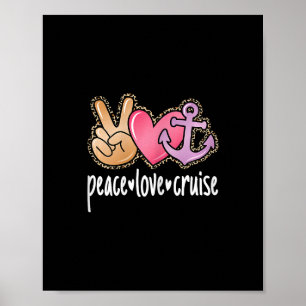 Póster Cute Crucero Viaje al Mar Mujeres Chicas