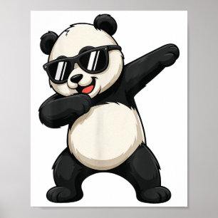 Póster Cute Dabbing Panda Traje De Oso Niño Adolescente H