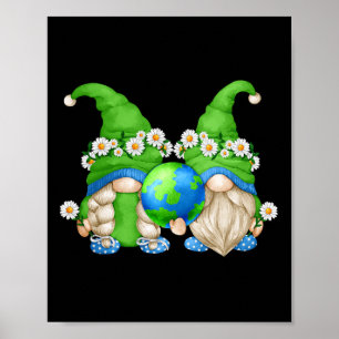 Póster Cute Daisy Flower Hippie Pareja Para Mamá Y Papá E