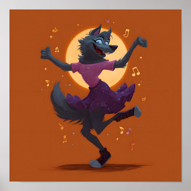 Póster Cute Dancing Werewolf (Frente)