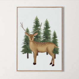Póster Cute de guardería Woodland Animal Wall Art Decor