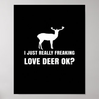 Póster Cute Deer Lover Trendy Modern Aesthetic 