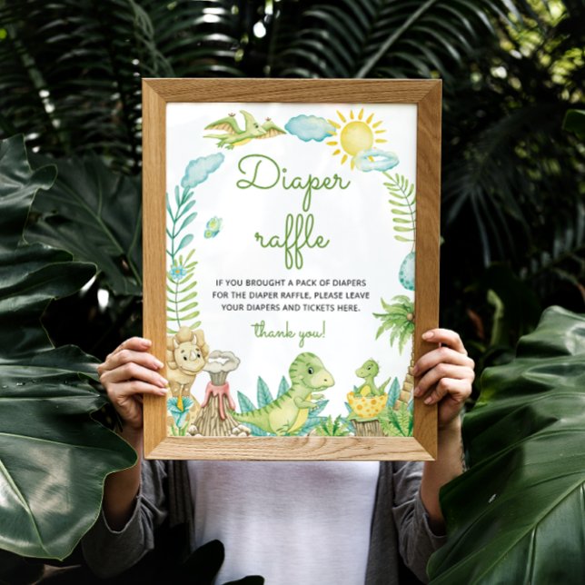Póster Cute Dinosaur Diaper Raffle (Subido por el creador)