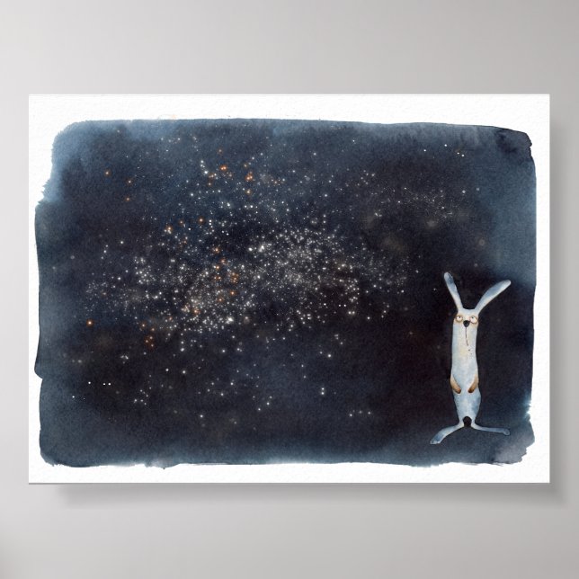 Póster Cute divertida acuarela comparte diseño abstracto (Frente)