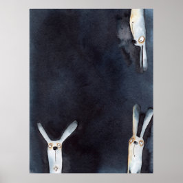 Póster Cute divertida acuarela comparte diseño abstracto