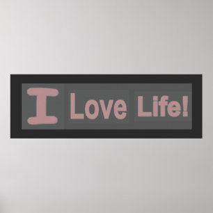 Póster Cute Expression Design "Love Life". ¡Hazte con una