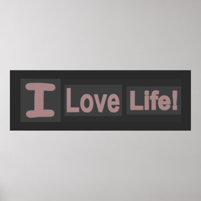 Póster Cute Expression Design "Love Life". ¡Hazte con una (Frente)