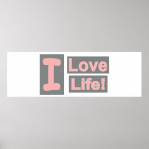 Póster Cute Expression Design "Love Life". ¡Hazte con una