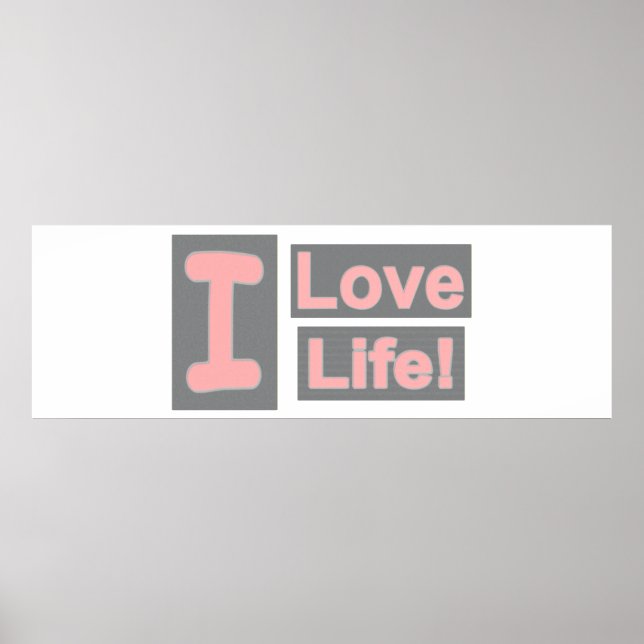 Póster Cute Expression Design "Love Life". ¡Hazte con una (Frente)