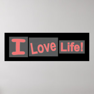 Póster Cute Expression Design "Love Life". ¡Hazte con una