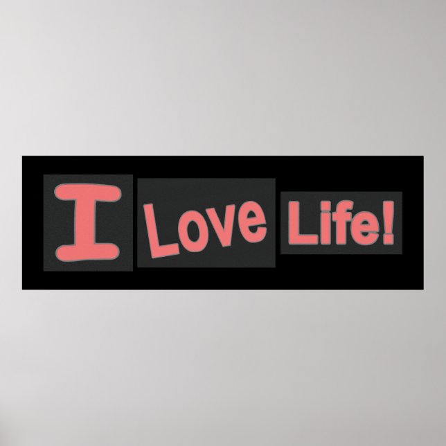Póster Cute Expression Design "Love Life". ¡Hazte con una (Frente)