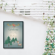 Cute Fairytale Woodland Deer Animals Baby Shower