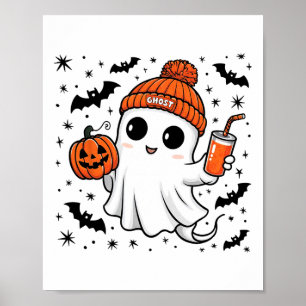 Póster Cute fantasma Halloween disfraz niño pequeño niños
