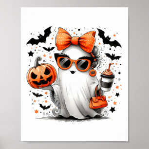 Póster Cute fantasma Halloween Diva Personalizados Sungle