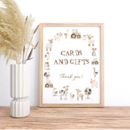 Póster Cute Farm Animals Barnyard Cards and Gifts