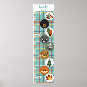 Póster Cute Felt Woodland Animals  