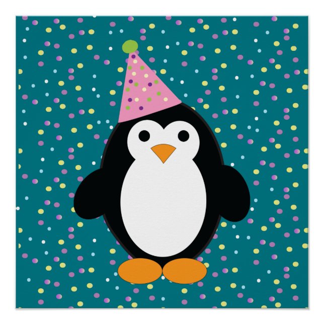 Póster Cute Fiesta Penguin (Anverso)