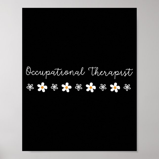 Póster Cute Floral Daisy Occupational Therapy Therast Ot  (Frente)